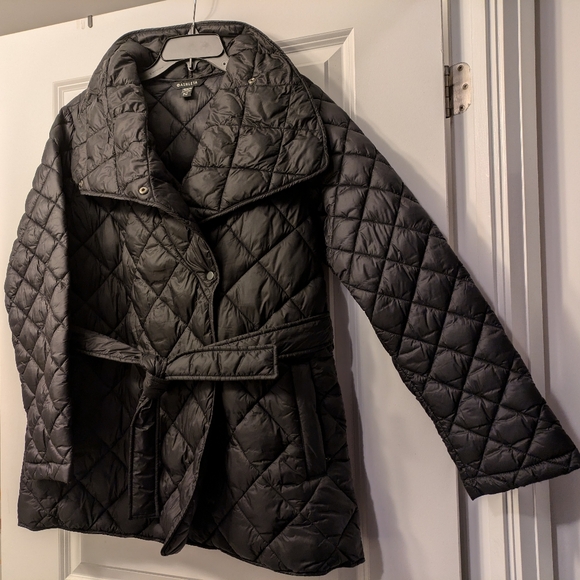 Athleta Black Quilted Puffer Jacket - Picture 3 of 5